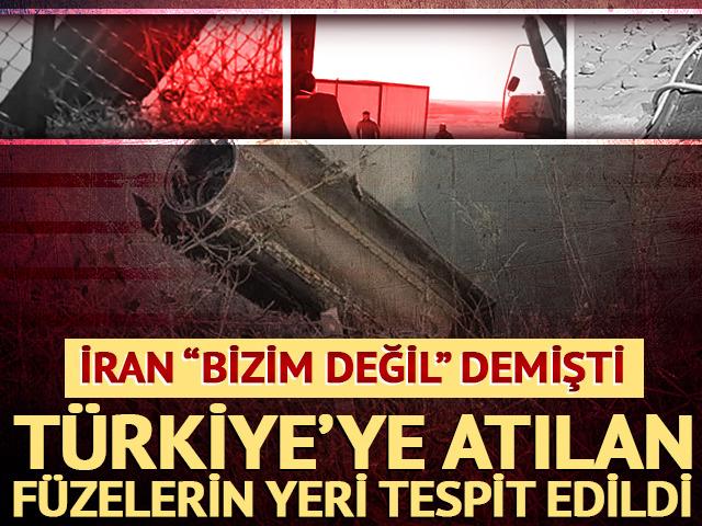 T&uuml;rkiye, atılan f&uuml;zelerin yerini tespit etti