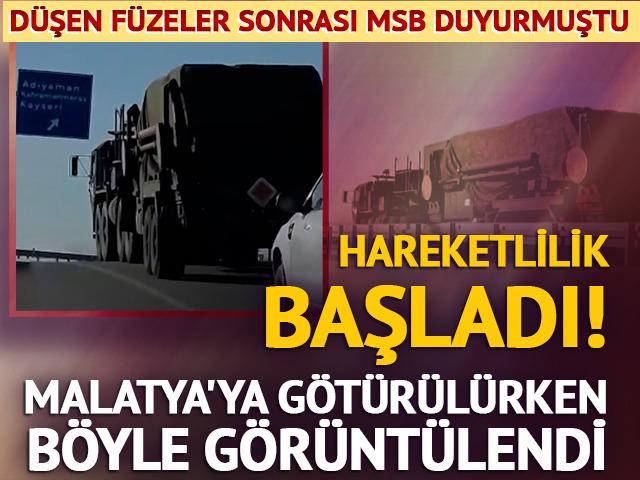 Patriot hareketliliği! Malatya'ya g&ouml;t&uuml;r&uuml;l&uuml;rken g&ouml;r&uuml;nt&uuml;lendi