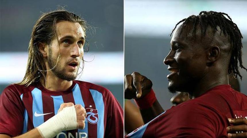 Trabzonspor'un golc&uuml;leri Yusuf ve N'Doye