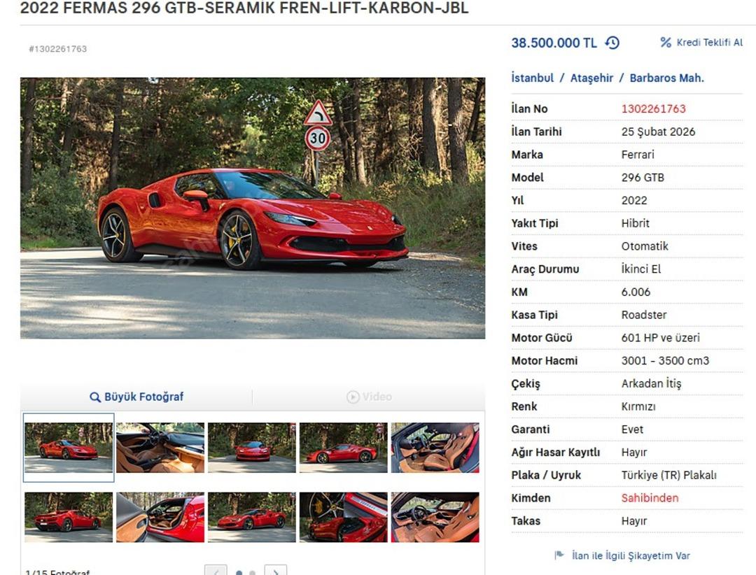 Dilan Polat ve Engin Polat ın meşhur Ferrari si satışa &ccedil;ıktı! İlan yayıldı! İşte istenen rakam...  3
