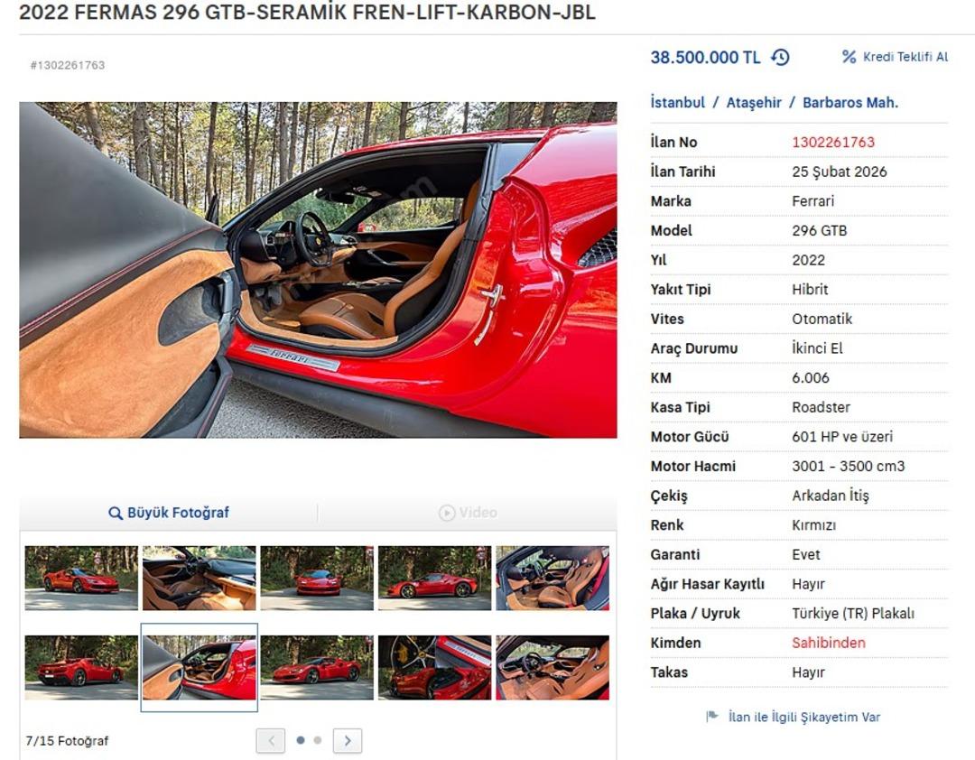 Dilan Polat ve Engin Polat ın meşhur Ferrari si satışa &ccedil;ıktı! İlan yayıldı! İşte istenen rakam...  5