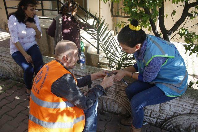 Kumrular işyerinin cam bölmesinde mahsur kaldı