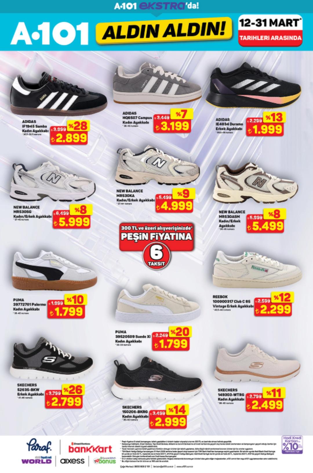 A101 e Adidas spor ayakkabı modelleri geliyor! 12 Mart 2026 A101 katalog yayınlandı! 25