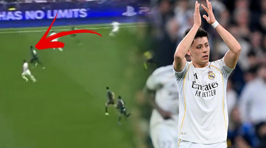 İspanya'da manşet olan pas! Arda G&uuml;ler Şampiyonlar Ligi'ne damga vurdu: Haaland ile o kare olay yarattı