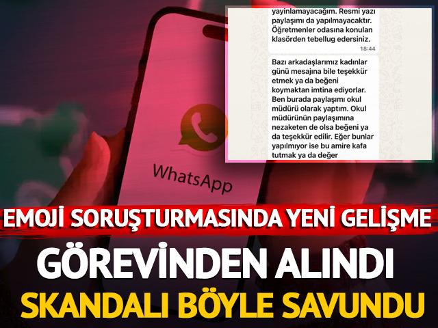 Kadın &ouml;ğretmenlere emoji soruşturması başlatmıştı! Okul m&uuml;d&uuml;r&uuml; g&ouml;revden alındı
