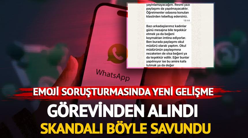 Kadın &ouml;ğretmenlere emoji soruşturması başlatmıştı! Okul m&uuml;d&uuml;r&uuml; g&ouml;revden alındı