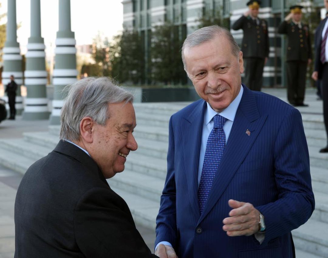 Cumhurbaşkanı Erdoğan, BM Genel Sekreteri Guterres i kabul etti 1