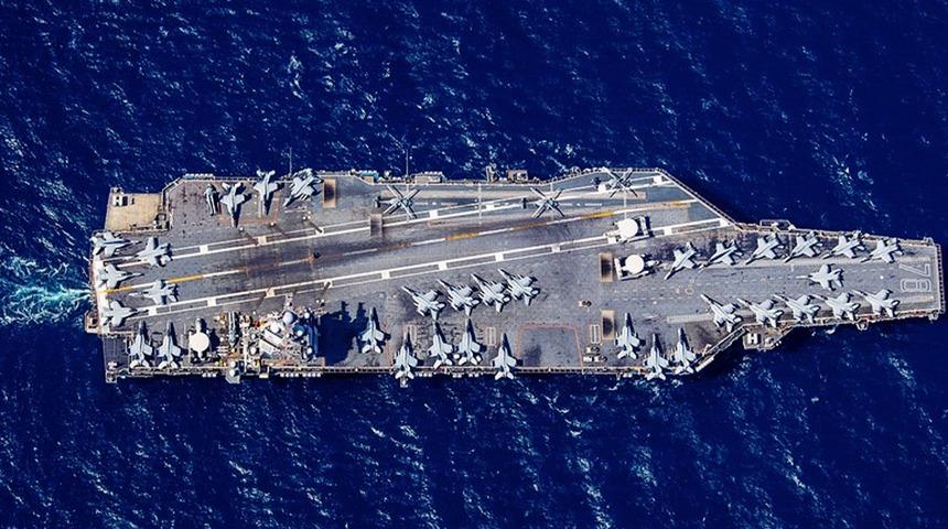 ABD&rsquo;ye ait USS Gerald R. Ford u&ccedil;ak gemisinde yangın: 2 yaralı