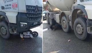 Beton mikserinin altında feci &ouml;l&uuml;m