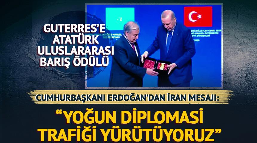 Cumhurbaşkanı Erdoğan: "İran merkezli şiddet sarmalının b&uuml;y&uuml;memesi i&ccedil;in yoğun diplomasi trafiği y&uuml;r&uuml;t&uuml;yoruz"