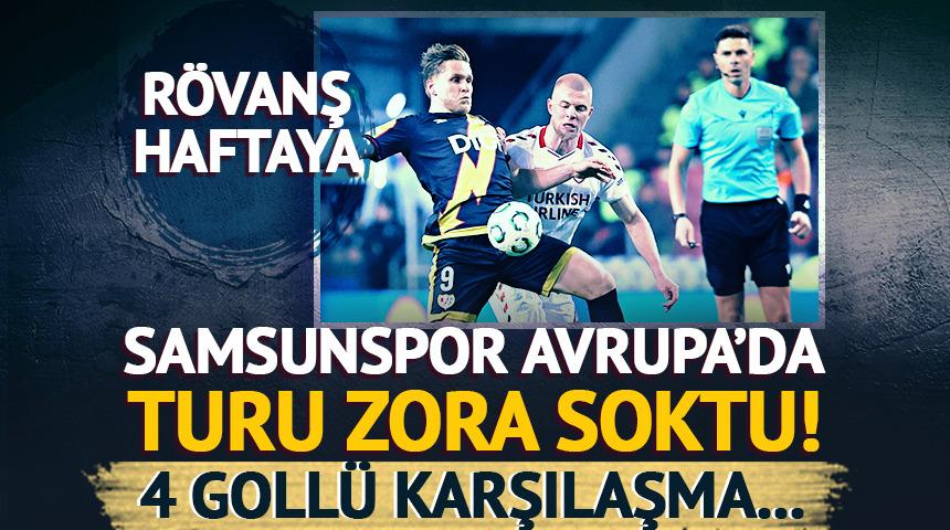 Samsunspor Avrupa'da turu zora soktu!