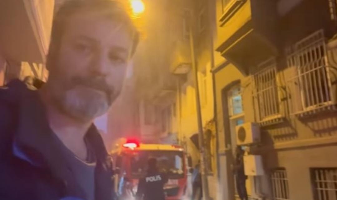 Ufuk &Ouml;zkan ın kardeşi Umut &Ouml;zkan ın sokağında yangın faciası!  Son anda evden &ccedil;ıkabildik  1