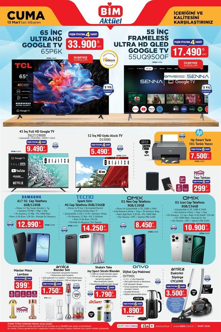 65 İN&Ccedil; UltraHD Google TV 