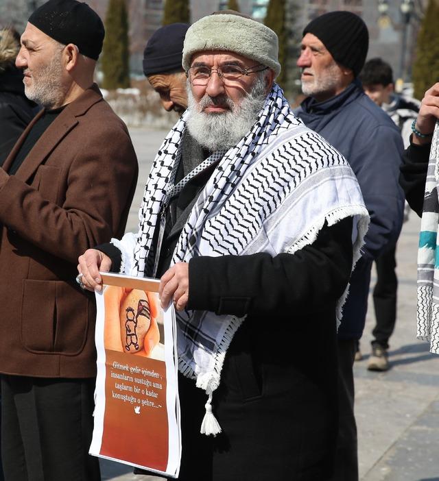 Erzurum daki STK ler Gazze ye destek i&ccedil;in toplandı 2