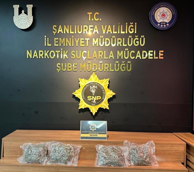 Şanlıurfa’da 2 kilo 150 gram uyuşturucu ele geçirildi