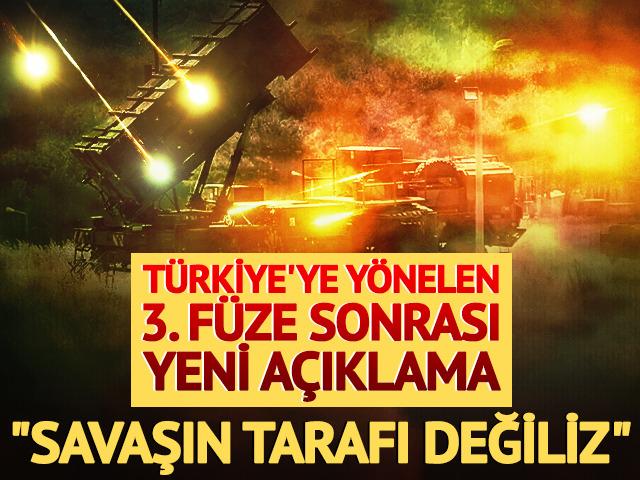İran'dan ateşlenen 3. f&uuml;ze sonrası T&uuml;rkiye'den yeni a&ccedil;ıklama