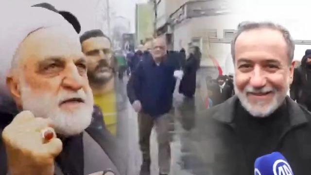 Savaşın ortasında gövde gösterisi! İsrail bombaları düşerken, Pezeşkiyan ve Erakçi sokaklara çıktı