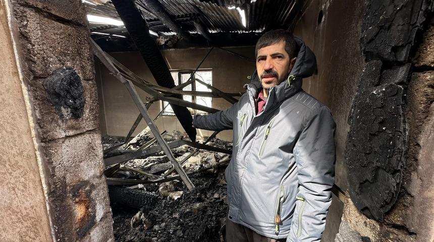 Y&uuml;ksekova'da &ccedil;ıkan yangında bir ev kullanılamaz hale geldi