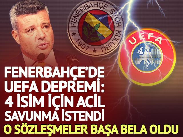 Fenerbah&ccedil;e'ye şok UEFA raporu! 4 isim i&ccedil;in acil savunma istendi...