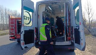 &Ccedil;orum'da trafik kazası! 1 kişi yaralandı