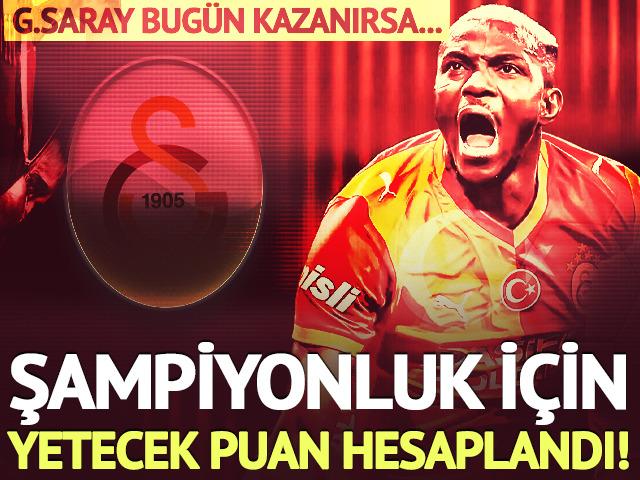 SON DAKİKA | Galatasaray i&ccedil;in şampiyonluk puanı hesaplandı! Bu akşam Başakşehir'i mağlup ederlerse...