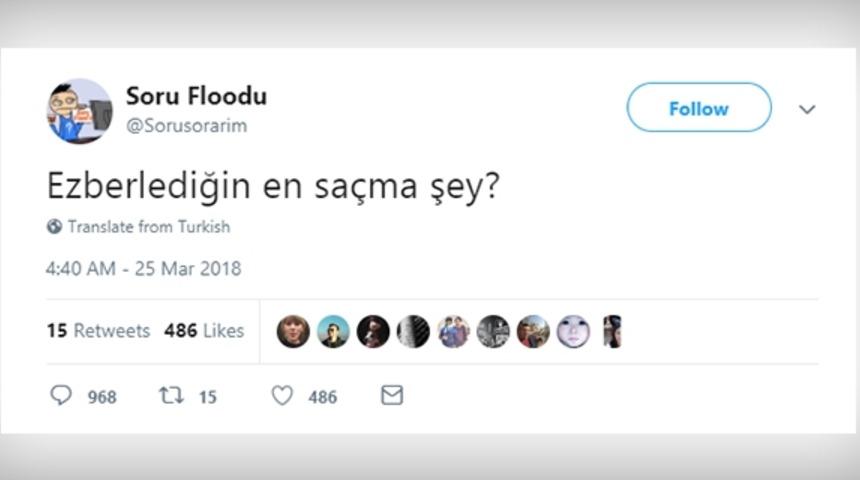 'Ezberlediğin en sa&ccedil;ma şey ne?' sorusuna verilmiş birbirinden garip ve komik cevaplar