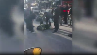 Ciple &ccedil;arpışan motosikletli yaralandı