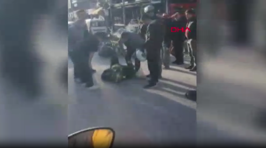 Ciple &ccedil;arpışan motosikletli yaralandı