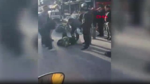 Ciple çarpışan motosikletli yaralandı