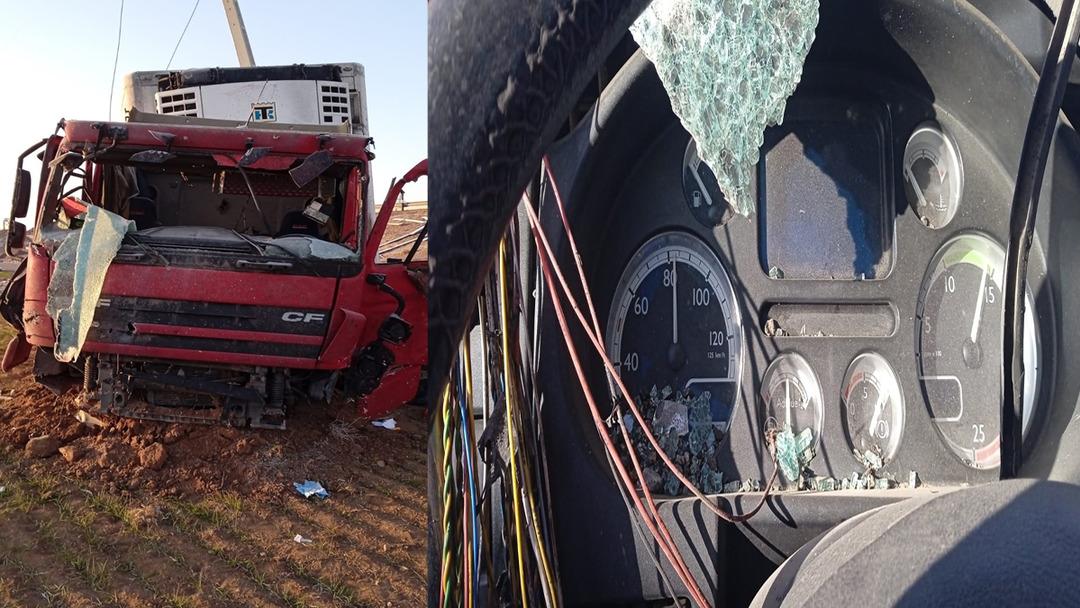 İsrail f&uuml;zesinin isabet etmesi sonucu Fırat ın &ouml;ld&uuml;ğ&uuml; TIR&rsquo;ın g&ouml;r&uuml;nt&uuml;leri ortaya &ccedil;ıktı 3