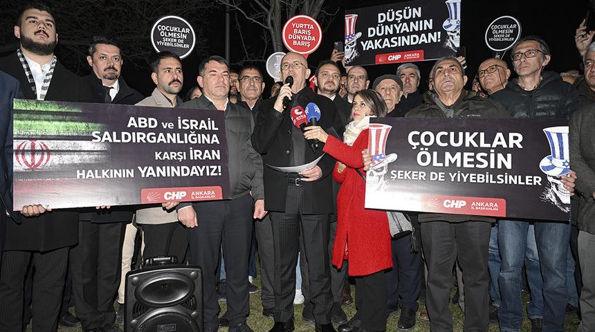 CHP Ankara İl &Ouml;rg&uuml;t&uuml;'nden ABD ve İsrail'in İran'a y&ouml;nelik saldırılarını protesto