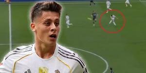 Arda G&uuml;ler y&uuml;zyılın gol&uuml;n&uuml; attı! Orta sahanın bile gerisinden rakip kaleye roket yolladı