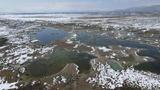 Ekşisu Kuş Cenneti’nde hayran bırakan manzara!