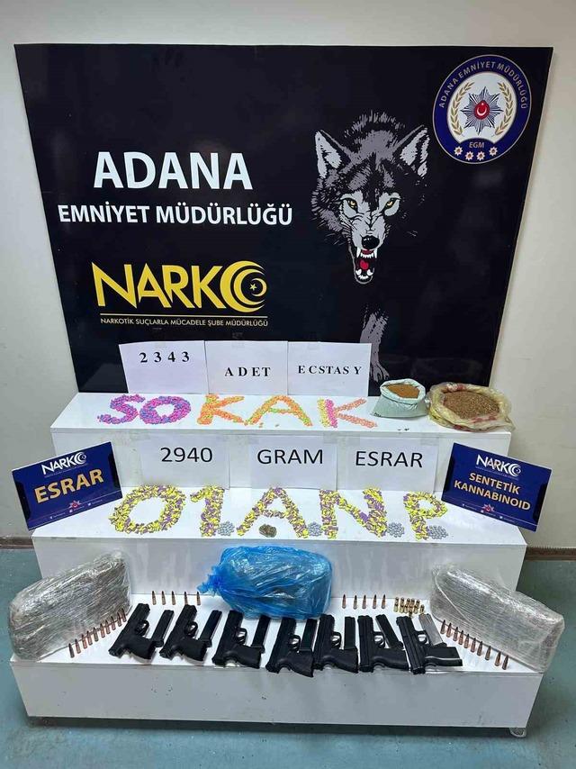Adana’da uyuşturucu ve silah operasyonu: 2 tutuklama 1