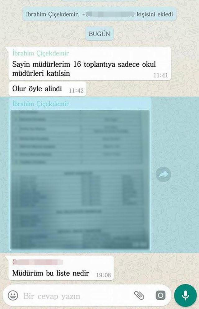 WhatsApp'ta yanlışlıkla atıldığı ileri sürülen atama listesi ortalığı karıştırdı