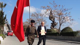 İstanbul'dan Çanakkale'ye yürüyen gazi torunu şehitler diyarına ulaştı