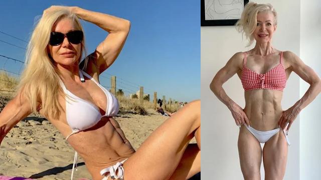 Yok böyle babaanne! 65 yaşında fiziğiyle taş çıkartıyor