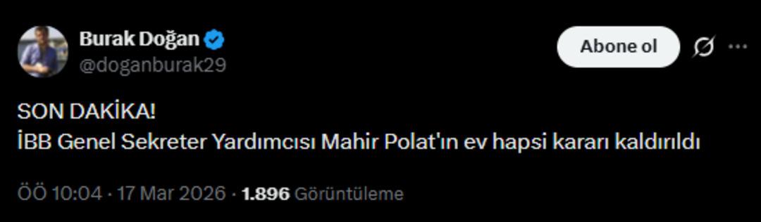 Son dakika | Mahir Polat i&ccedil;in yeni karar! Ev hapsi kaldırıldı 2