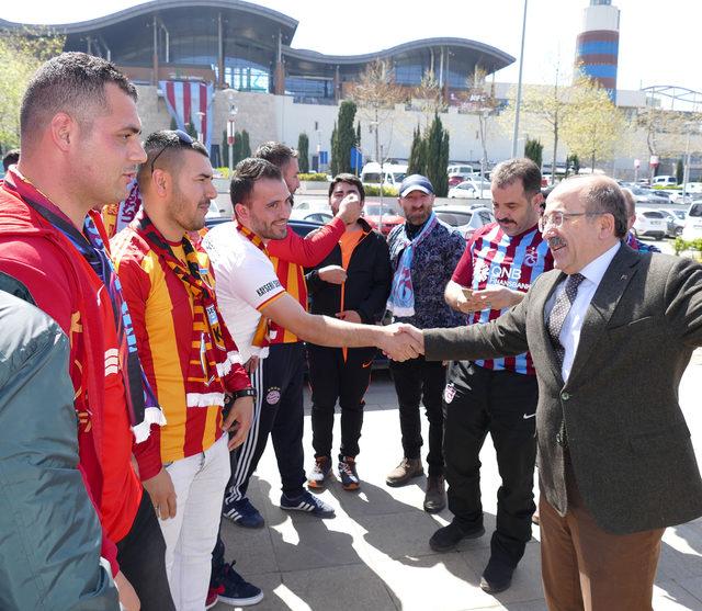 Trabzon’da, Kayserisporlu taraftarlar ağırlandı