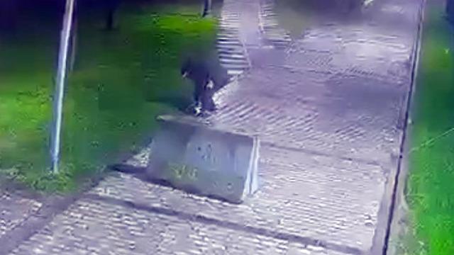 Parkta düşürülen telefonu çaldı: O anlar kamerada