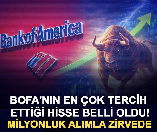 BofA'nın en &ccedil;ok tercih ettiği hisse belli oldu! Milyonluk alımla zirvede