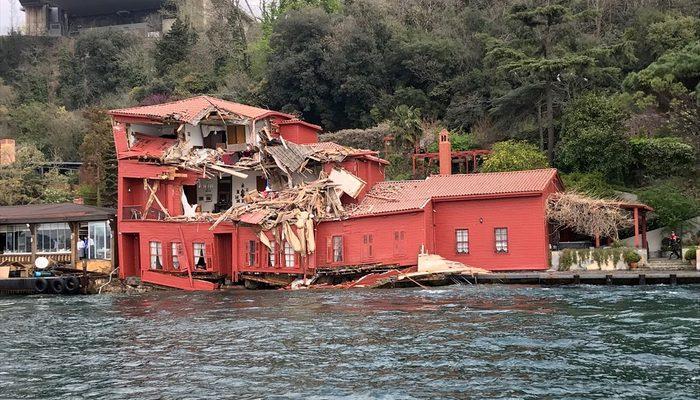 İstanbul Boğazı'ndaki gemi kazasıyla 300 yıllık yalı harabeye döndü