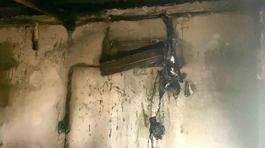 Klimadan &ccedil;ıkan yangın ekiplerin m&uuml;dahalesiyle s&ouml;nd&uuml;r&uuml;ld&uuml;