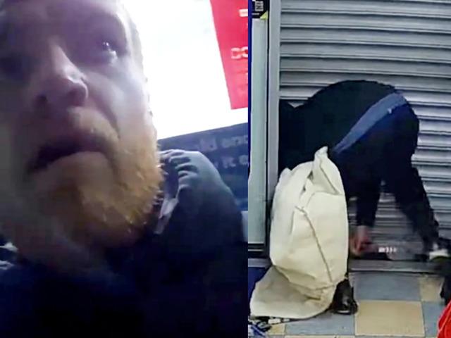 Soymaya girdiği d&uuml;kkandan &ccedil;ıkmak i&ccedil;in polise yalvardı!