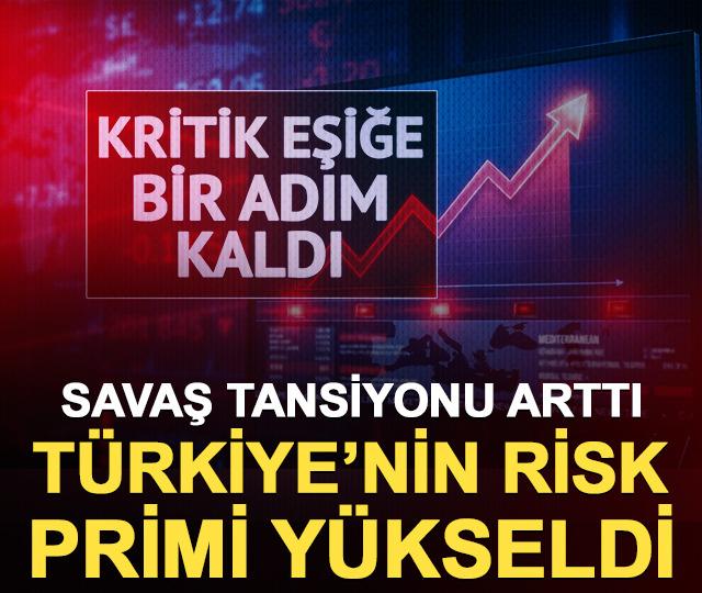 Savaş tansiyonu arttı: T&uuml;rkiye&rsquo;nin risk primi y&uuml;kseldi
