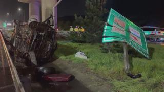 Kuzey Marmara Otoyolu'nda minib&uuml;s takla attı!