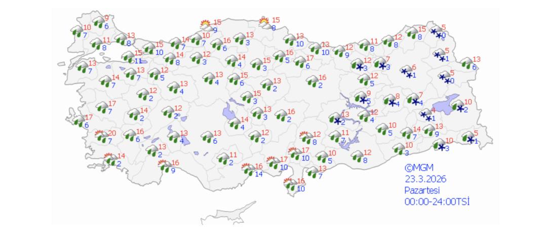 Bayramda hava s&uuml;rprizi: Sağanak, fırtına ve kar bir arada!  10