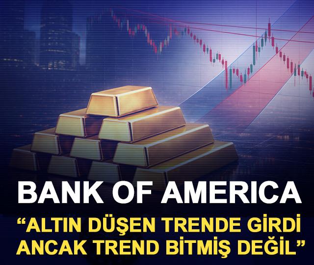 Bank of America: &ldquo;Altın D&uuml;şen Trende Girdi, Ancak Trend Bitmiş Değil&rdquo;