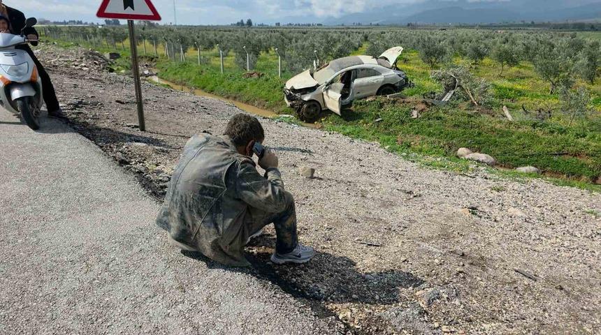 Hurdaya d&ouml;nen ara&ccedil;tan burnu kanamadan &ccedil;ıktı