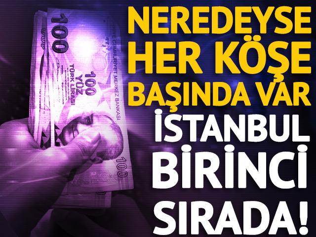 Neredeyse her k&ouml;şe başında var: İstanbul birinci sırada!